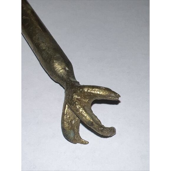 Vintage Brass Bird Eagle Claw Back Scratcher 14” - Picture 3 of 5